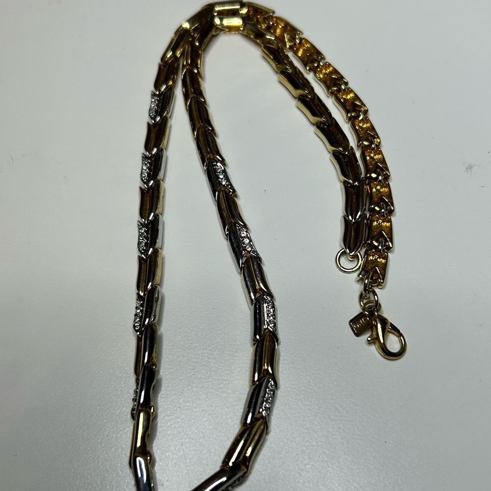 CIRO vintage Gold and Silver Chain Necklace 18.5 inches